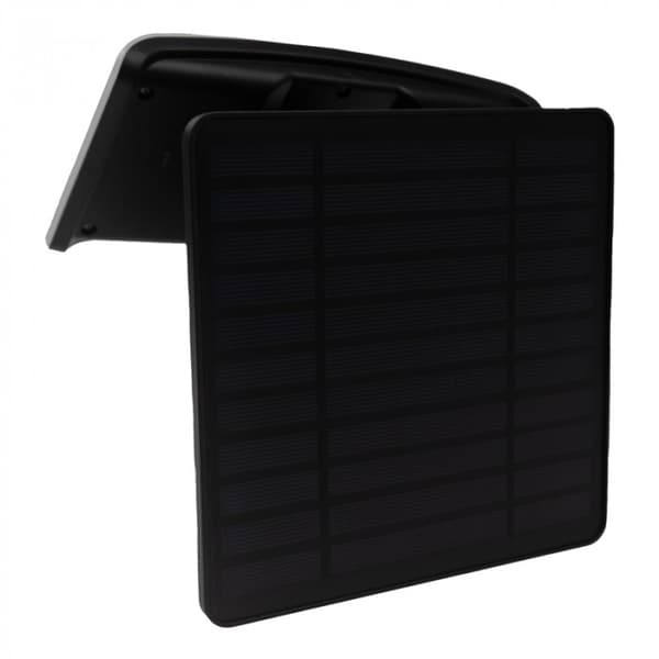 LED solcellslampa 0.2W PIR rörelsesensor svart-vit justerbar panel Ecolight