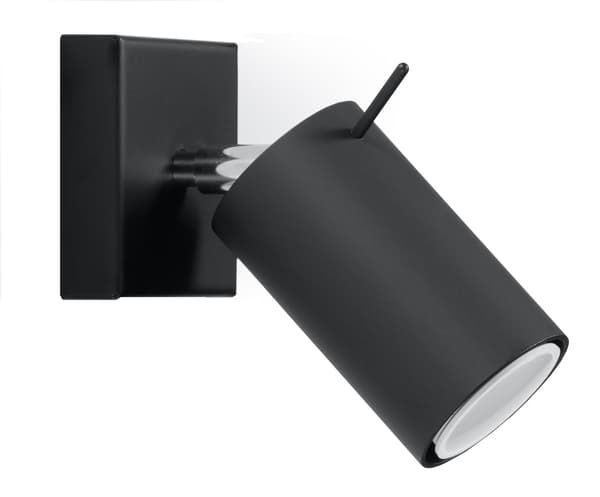 Væglampe RING Sort Sollux Lighting SL.0091