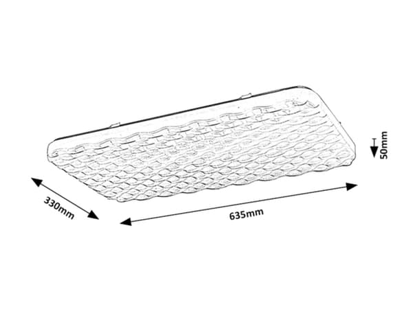 Stjerneeffekt loftslampe 63,5 cm LED 36W hvid rektangulær Eldrick 3087 Rabalux