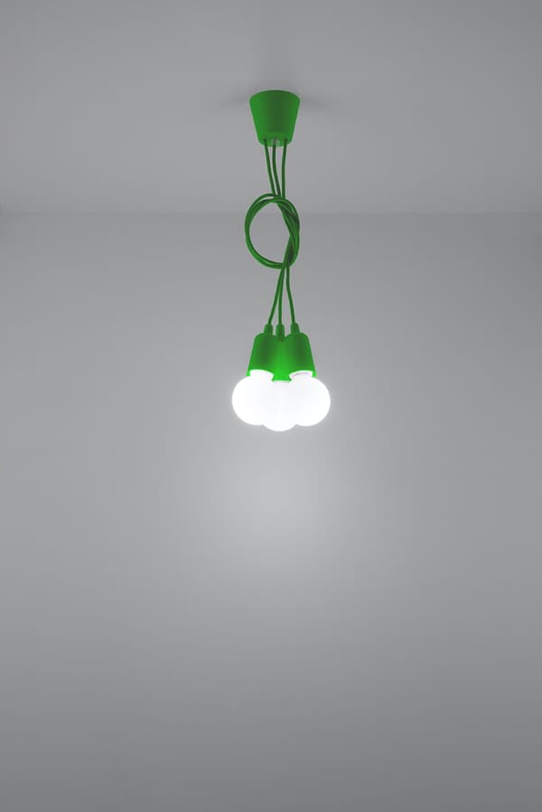 Lysekrone DIEGO 3 grøn Sollux Lighting SL.0582