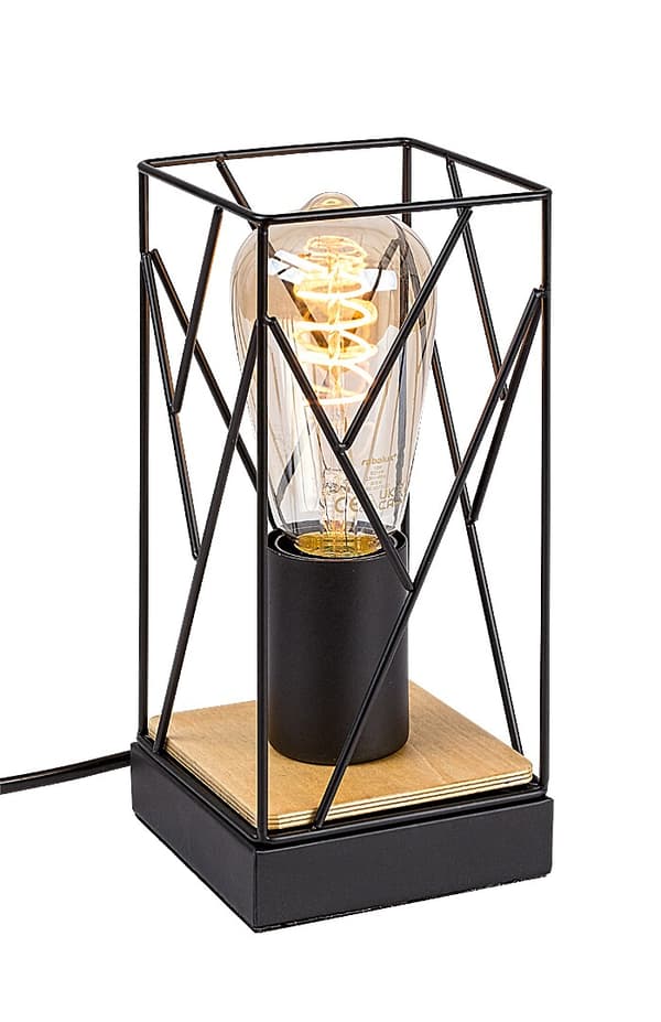 Industriel sort bordlampe E27 Boire 74006 Rabalux