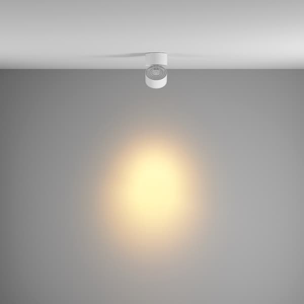 Takspotlight modern vit rund rörlig LED 15W YIN Maytoni Technical
