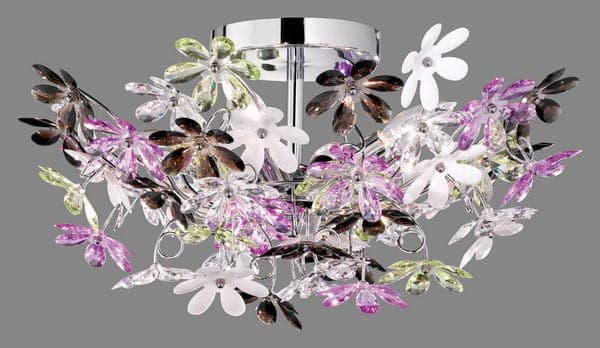 Taklampa modern BLOMMA silver RL R60014017