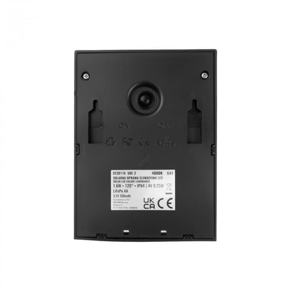 Ecolight EC20116 udendørs solcellelampe med skumringssensor