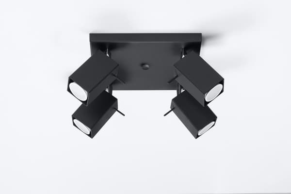 Kattovalaisin MERIDA 4 Musta Sollux Lighting SL.0102