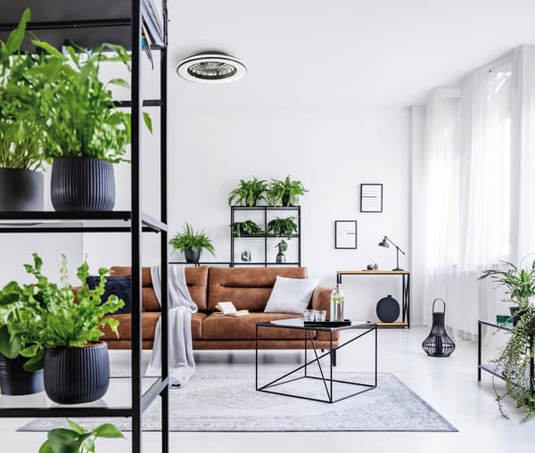 Loftventilator med LED-lampe PLAVE LED CCT sort 38033 Kanlux