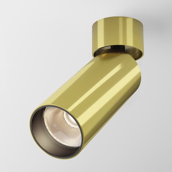 Rörlig takspotlight mässing LED 12W FOCUS LED Maytoni