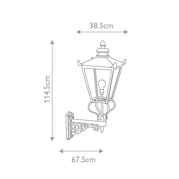 Utomhusvägglampa svart E27 60W Wilmslow Elstead