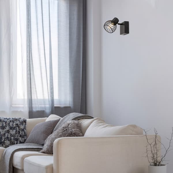 Industriel væglampe E14 sort Aberama 73001 Rabalux