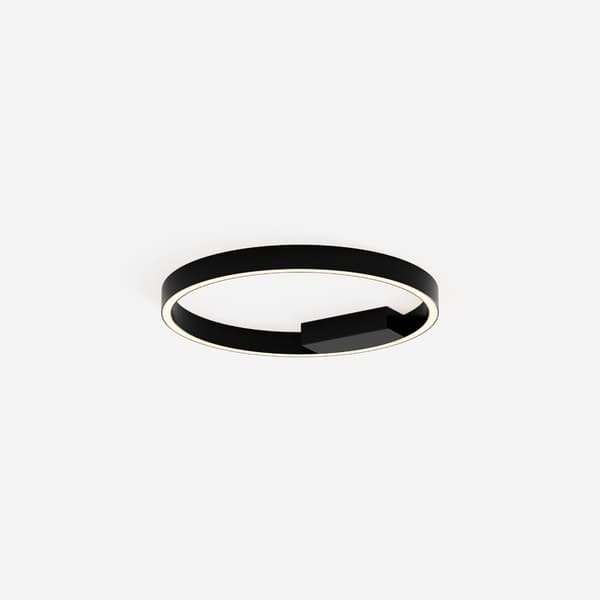 Moderne sort-hvid rund LED-ring loftslampe 24W RIM Maytoni