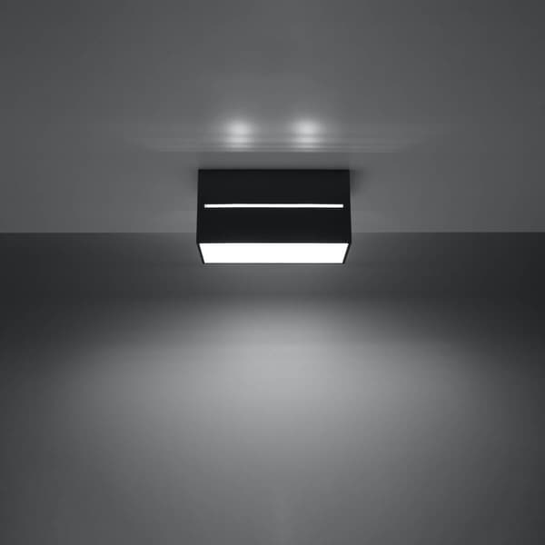 Rektangulær sort loftspot 2xG9 8W LOBO MAXI SL.0384 Sollux Lighting