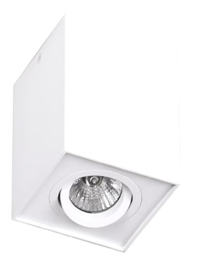 Takspot vit fyrkantig 9.5 cm BASIC SQUARE 1xGU10 50W C0070 Maxlight