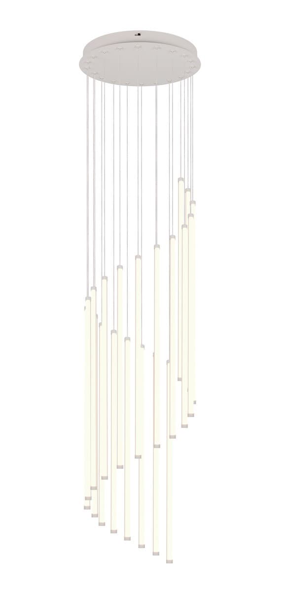 Moderne grå spiralformede LED-pendellampe med variabel farve 70W BAXTER Trio