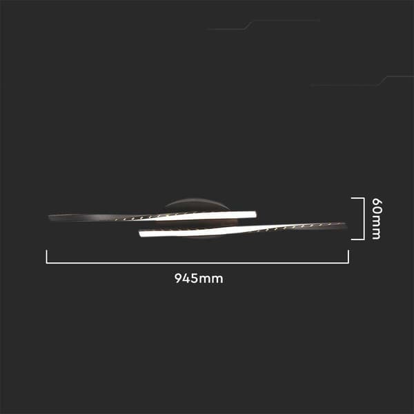 V-TAC VT-7788-7001 sort lineær LED loftslampe