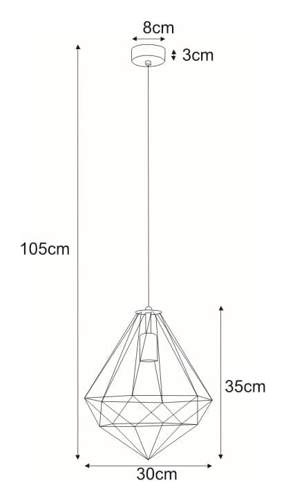 Kaja MARKO K-4000 sort loft E27 trådpendel