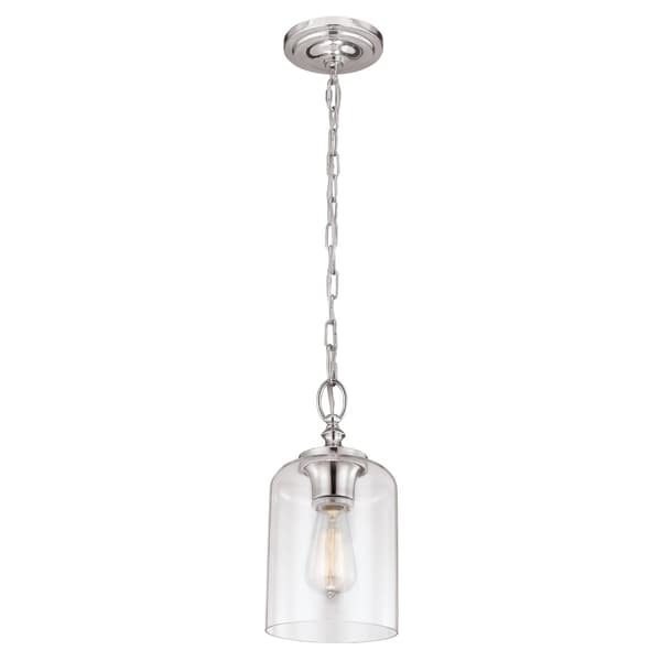 Hounslow pendel poleret nikkel 1xE27 60W Feiss