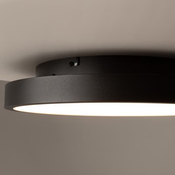 Art deco loftlampe sort rund tekstureret steninteriør LED 27W ORIGN Maytoni