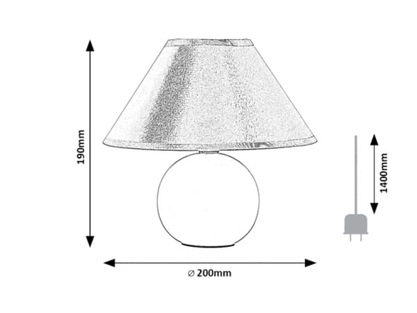 Bordlampe askegrå E14 Ariel 2146 Rabalux