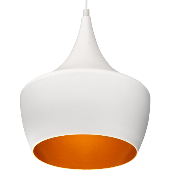 Pendellampe hvid-guld E27 MODERN 306760 Polux