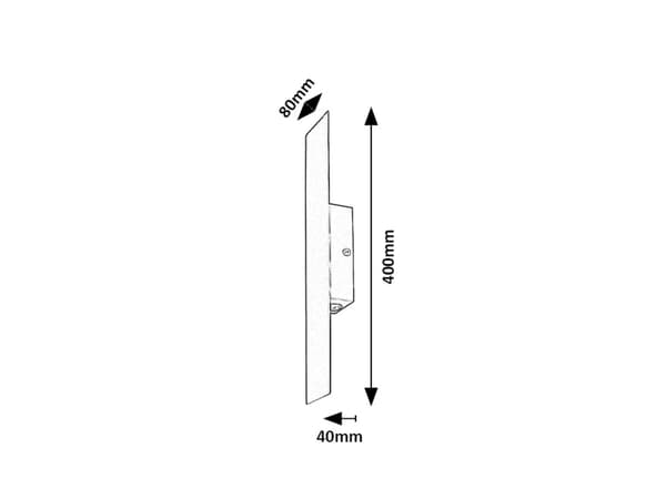 Vägglampa svart rektangulär upp och ner för vardagsrum sovrum LED 6W AMPEL Rabalux