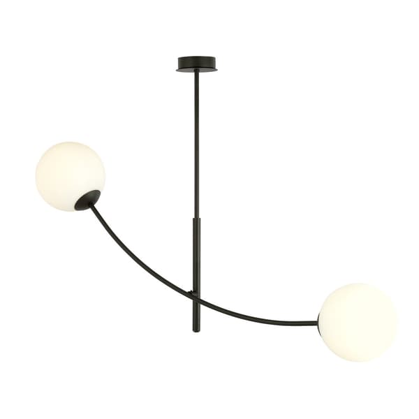 Emibig loftlampe 2xE14 40W HUNTER 2 SORT/OPAL 1102/2