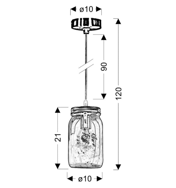 Candellux JARS 31-42958 krom pendellampe