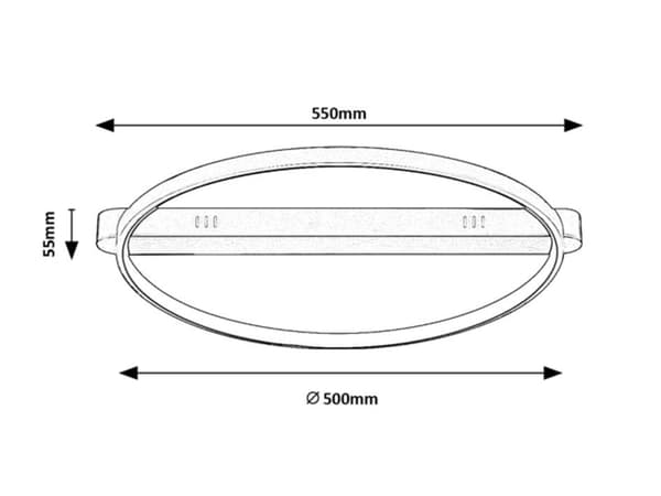 Moderne sort LED ring loftlampe 45W Beliza Rabalux