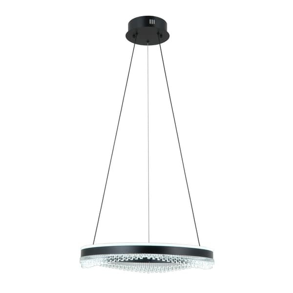 Moderne sort bølget ring LED pendellampe 40W Morte Italux
