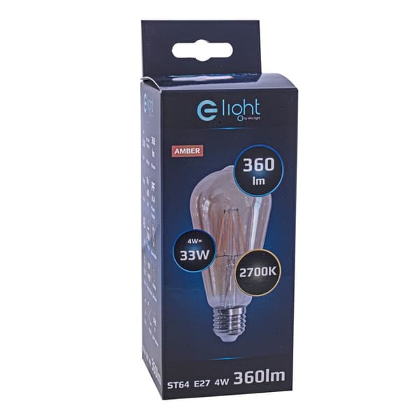 Koristevalaisin 4W ST64 E27 EKZA3621 Eko-light