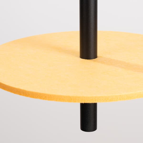 Pendellampe moderne sort rør justerbar gul filtskive 1xG9 8W FELTRO Sollux Lighting