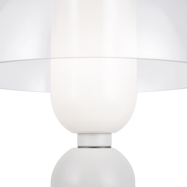 Vit bordslampa med glaskupol Memory 1xE14 40W Maytoni