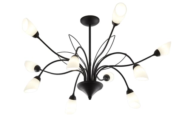 Dekorativ sort loftlampe 10xG9 14W GLORIOSA Jupiter