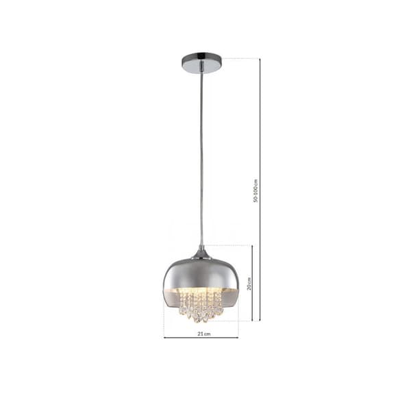 Krystal pendellampe 1x40W E14 LUNA ML3802 Milagro