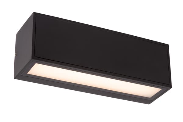 Moderne sort solcellevæglampe med skumringssensor LED 2W SUTTON Lucide