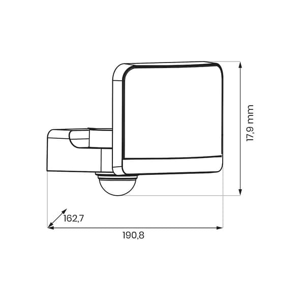 LED-strålkastare 30W neutralvit 2000lm PIR-rörelsesensor vit IP54 DAVOS Milagro