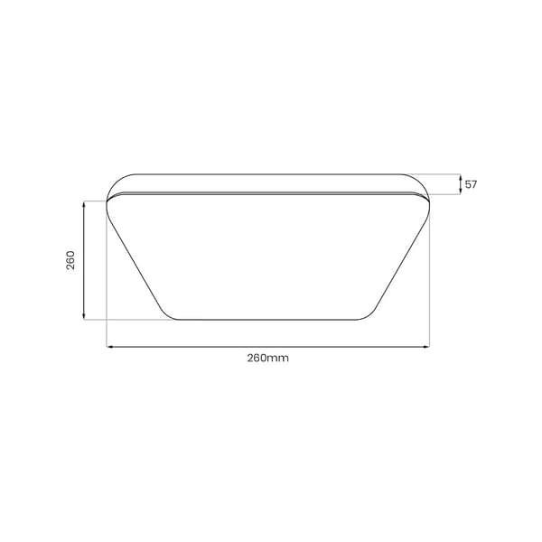 Moderne sort firkantet loftsplafond 26cm LED 11W neutral farve NEMO Milagro
