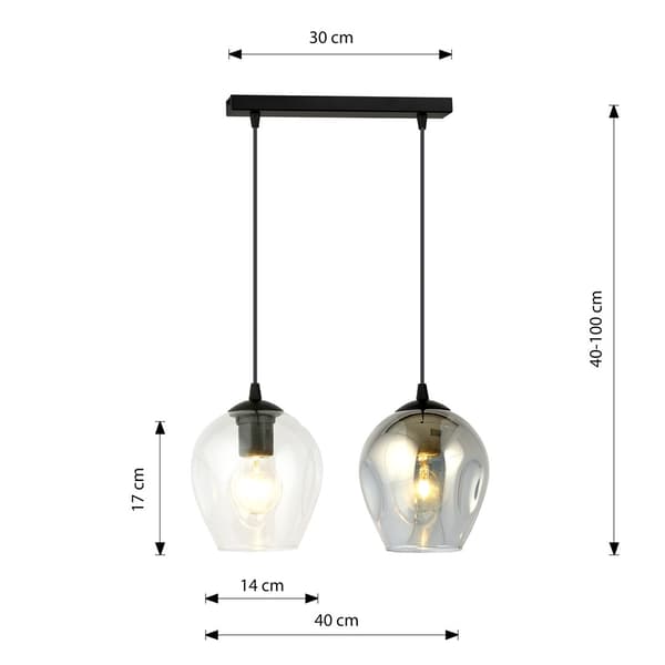 PENDEL Emibig 2xE27 40W ISTAR 2 BL/MIX 682/2