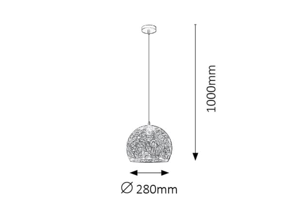 Manorca Rabalux orientalsk pendellampe E27 1x40W sort 2276