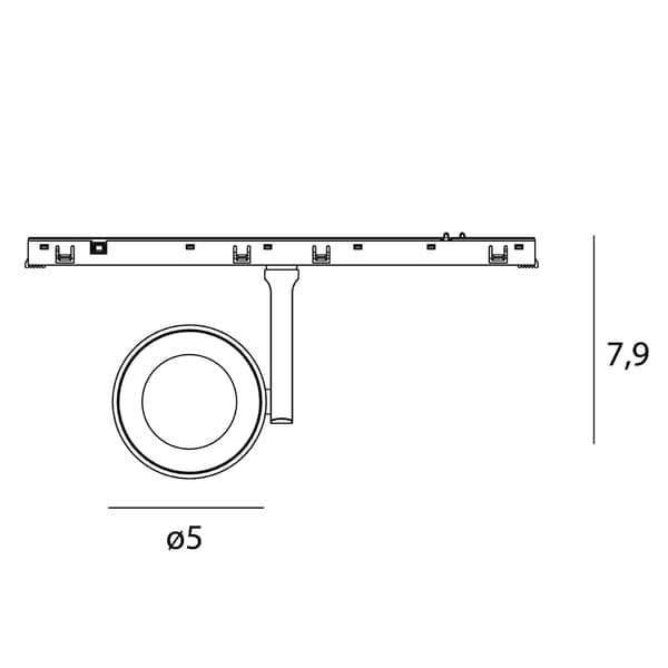 Spårstrålkastare LED-spot 5W svart 2700-5000K ZIGBEE- MICRO11 Maxlight