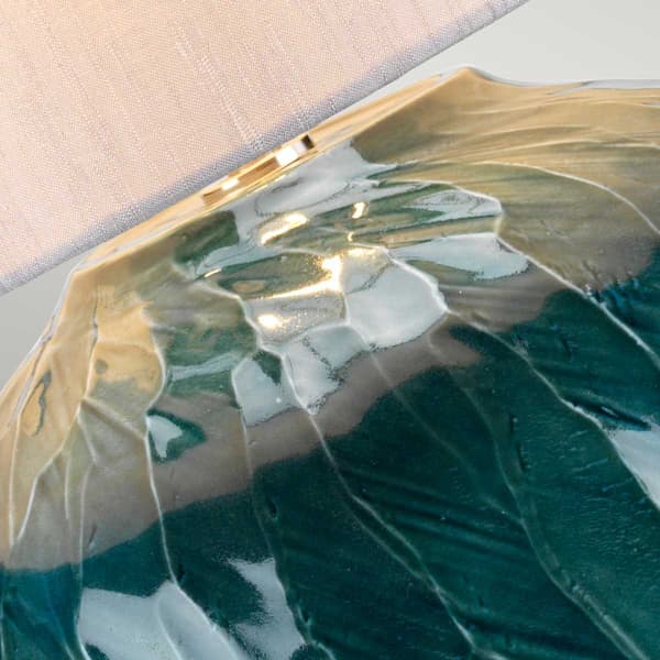 Bordslampa porslin blå rund grå Blue Globe E27 60W Elstead