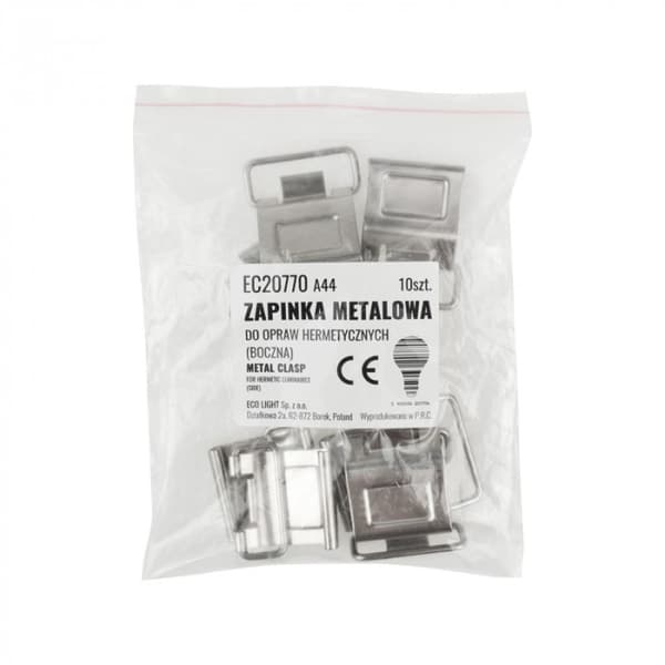 10 kpl metallikiinnike Ecolight-tiivistevalaisimelle