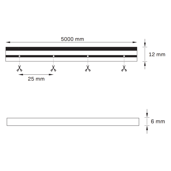LED-tejp NEON 12V 5m Blå IP65 315045 Polux