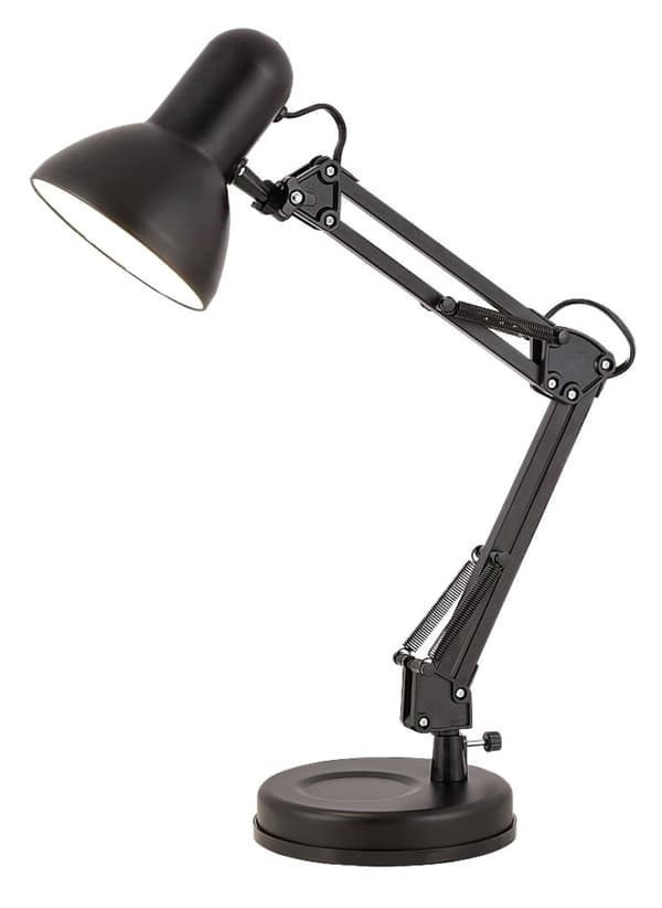 Svart ritbordslampa E27 Samson 4212 Rabalux