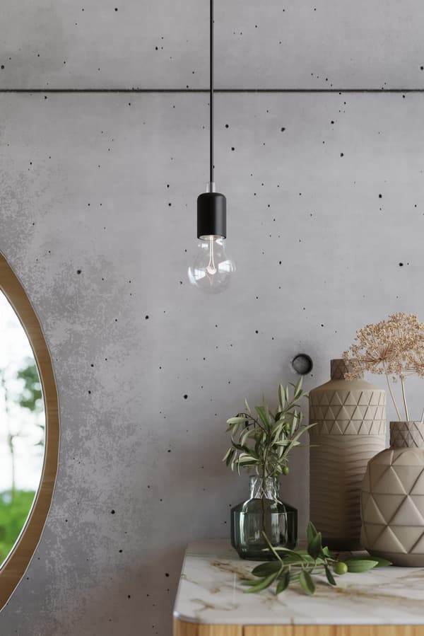 Seinävalaisin EDISON Musta Sollux Lighting SL.0373