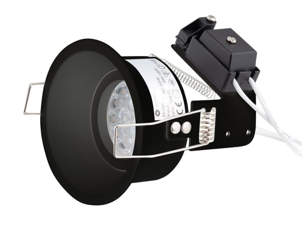 Indbygningsspot sort rund 1xGU10 50W DEEP Maxlight