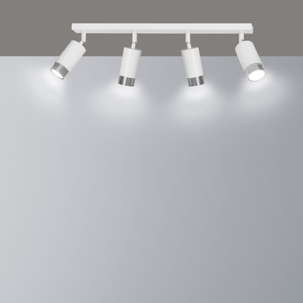 LOFTLAMPE Emibig 4xGU10 30W HIRO 4 WH/CHROME 962/4