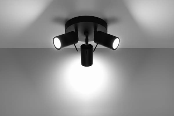 Loftlampe RING 3P sort Sollux Lighting model SL.1016