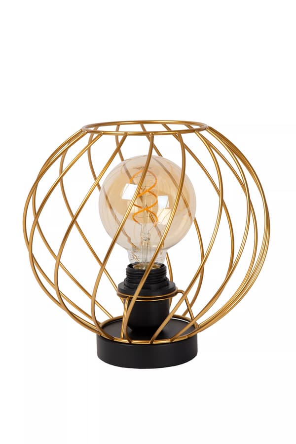 Bordlampe sort guld tråd rund 25 cm E27 Danza Lucide
