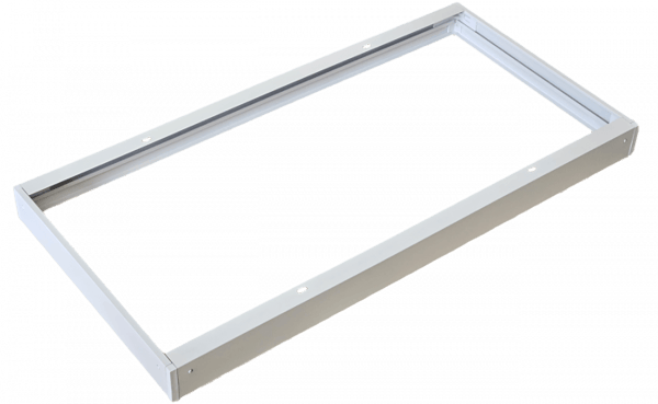 Snäppram för LED-paneler utanpåliggande 60x30 aluminium vit rektangulär Ecolight