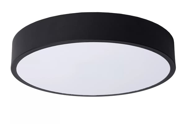 Loftlampe 30 cm LED 18W sort rund UNAR Lucide